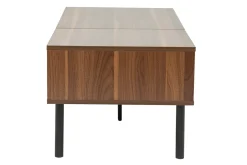 Flash Sale Miliboo Mesa de centro elevable de madera oscura y metal 100 cm KANE