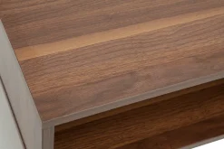 Flash Sale Miliboo Mesa de centro elevable de madera oscura y metal 100 cm KANE