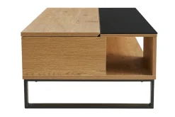 Fashion Miliboo Mesa de centro elevable en madera y metal WYNN