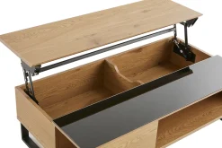 Fashion Miliboo Mesa de centro elevable en madera y metal WYNN