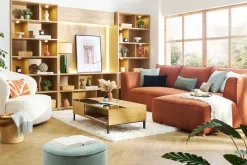 Fashion Miliboo Mesa de centro elevable en madera y metal WYNN