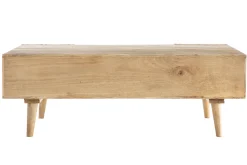 Store Miliboo Mesa de centro en mango macizo con puertas correderas ALBA