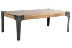 Flash Sale Miliboo Mesa de centro en mango y metal negro L100 cm MADISON