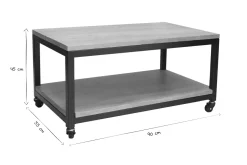 Cheap Miliboo Mesa de centro industrial madera y metal FACTORY