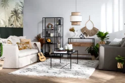 New Miliboo Mesa de centro industrial metal negro KARL