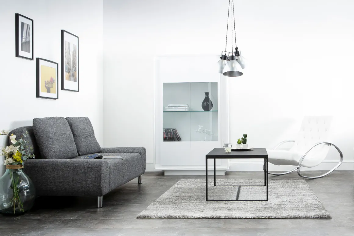 New Miliboo Mesa de centro industrial metal negro KARL
