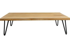 Clearance Miliboo Mesa de centro mango patas horquilla metal VIBES