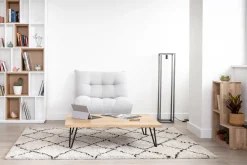Clearance Miliboo Mesa de centro mango patas horquilla metal VIBES