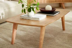 Best Sale Miliboo Mesa de centro nórdica de fresno 120 cm FIFTIES