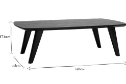 Best Sale Miliboo Mesa de centro nórdica de fresno 120 cm FIFTIES