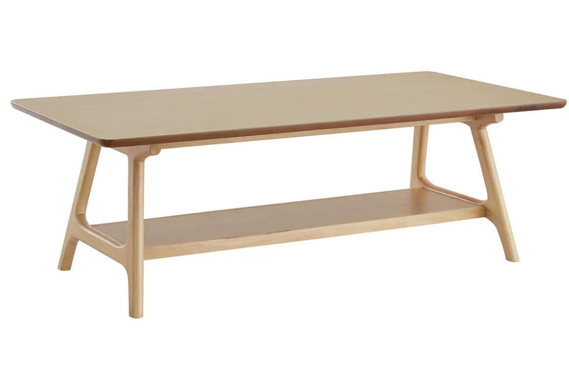 Sale Miliboo Mesa de centro nórdica rectangular con acabado en roble 120 cm BAKAR