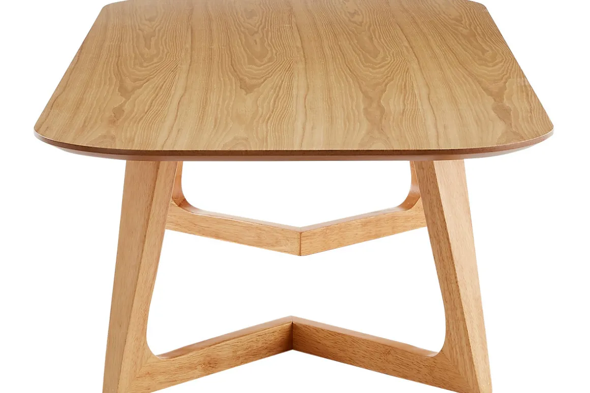 Best Sale Miliboo Mesa de centro rectangular nórdica de madera clara 150 cm JUKE