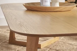 Best Sale Miliboo Mesa de centro rectangular nórdica de madera clara 150 cm JUKE