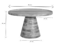 Cheap Miliboo Mesa de centro redonda de madera maciza 80 cm de diámetro MATERA