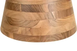 Cheap Miliboo Mesa de centro redonda de madera maciza 80 cm de diámetro MATERA