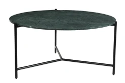 New Miliboo Mesa de centro redonda de mármol verde 90 cm diám. BUMCELLO