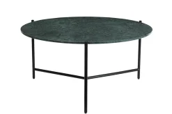 New Miliboo Mesa de centro redonda de mármol verde 90 cm diám. BUMCELLO
