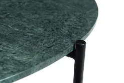 New Miliboo Mesa de centro redonda de mármol verde 90 cm diám. BUMCELLO