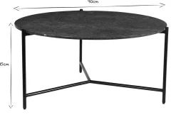 New Miliboo Mesa de centro redonda de mármol verde 90 cm diám. BUMCELLO