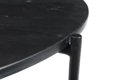 Shop Miliboo Mesa de centro redonda de mármol negro 90 cm diám. BUMCELLO