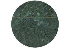 Hot Miliboo Mesa de centro redonda de diseño de mármol verde y latón 90 cm SILLON