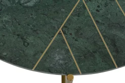 Hot Miliboo Mesa de centro redonda de diseño de mármol verde y latón 90 cm SILLON
