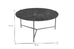 Hot Miliboo Mesa de centro redonda de diseño de mármol verde y latón 90 cm SILLON