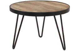 Hot Miliboo Mesa de centro redonda diseño industrial 50x35cm ATELIER