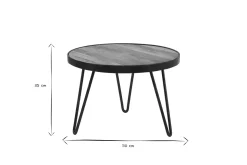 Hot Miliboo Mesa de centro redonda diseño industrial 50x35cm ATELIER