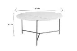 Flash Sale Miliboo Mesa de centro redonda en mármol blanco SILLON