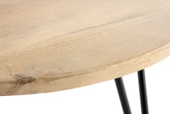 Outlet Miliboo Mesa de centro redonda mango patas horquilla metal VIBES