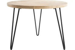 Shop Miliboo Mesa de centro redonda mango patas horquilla metal VIBES