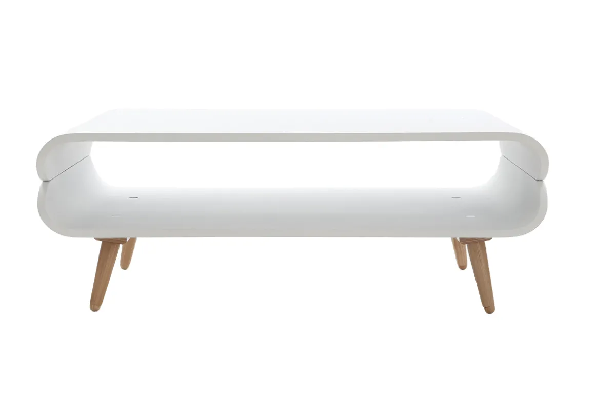 Best Sale Miliboo Mesa de centro vintage blanca TAKLA