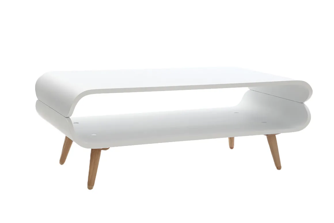 Best Sale Miliboo Mesa de centro vintage blanca TAKLA