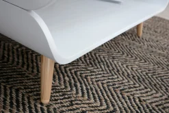 Best Sale Miliboo Mesa de centro vintage blanca TAKLA