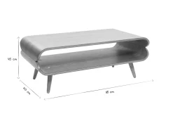 Best Sale Miliboo Mesa de centro vintage nogal TAKLA