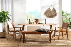 Store Miliboo Mesa de comedor de madera de acacia maciza 175 cm SAVANA