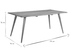 Store Miliboo Mesa de comedor de madera de acacia maciza 175 cm SAVANA