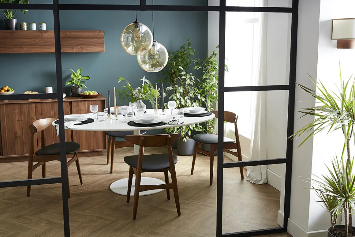 Shop Miliboo Mesa de comedor diseño blanco L170 HALIA