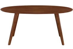 Discount Miliboo Mesa de comedor diseño escandinavo oval nogal L160 MARIK