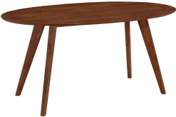 Discount Miliboo Mesa de comedor diseño escandinavo oval nogal L160 MARIK