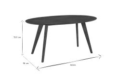 Discount Miliboo Mesa de comedor diseño escandinavo oval nogal L160 MARIK