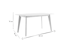 Store Miliboo Mesa de comedor diseño L150 LEENA