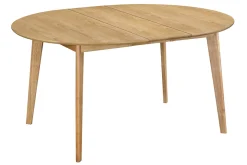 Flash Sale Miliboo Mesa de comedor diseño redonda extensible roble L120-150 LEENA