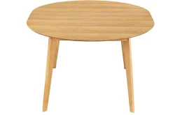 Flash Sale Miliboo Mesa de comedor diseño redonda extensible roble L120-150 LEENA