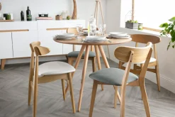 Cheap Miliboo Mesa de comedor diseño redondo fresno D90 ARTIK