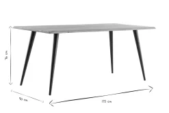 Cheap Miliboo Mesa de comedor en acacia y metal L175 EDGE