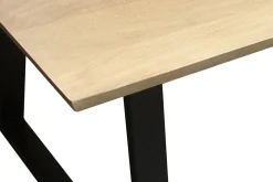 Fashion Miliboo Mesa de comedor en mango y metal negro L160 cm VIJAY