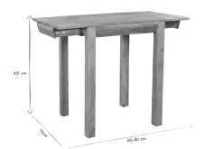 Clearance Miliboo Mesa de comedor extensible en acacia maciza L80-135 cm BALTO