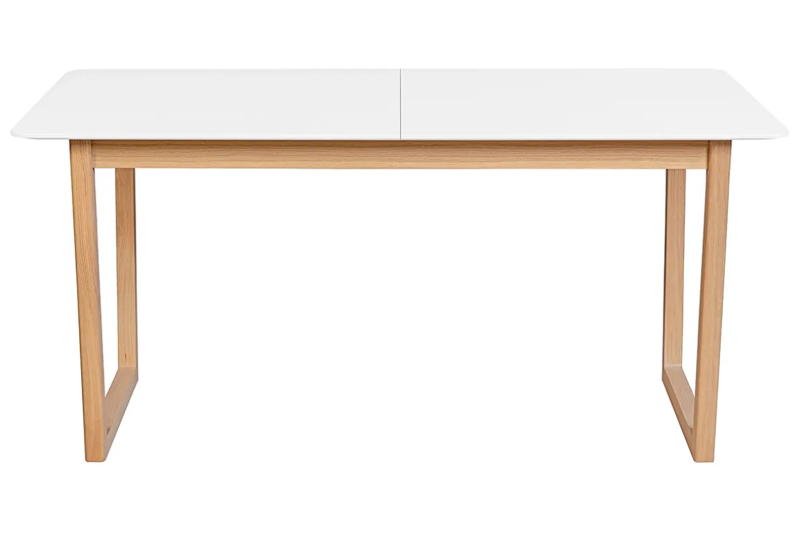Sale Miliboo Mesa de comedor extensible madera clara y blanco L160-240 cm LAHO
